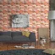 3d Orange Brick Peel And Stick Wall Tile | Faux Brick Wall Panels ...