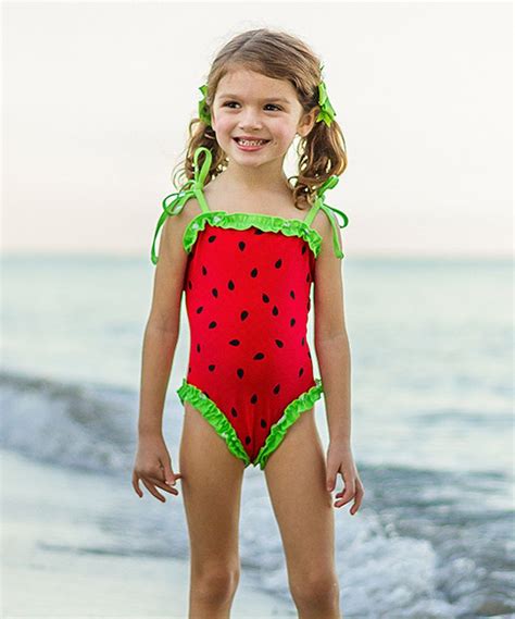 Watermelon ruffle swimsuit