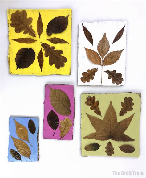 Pressed leaf art - The Craft Train