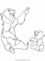 Sitting Kenai And Koda Coloring Page For Kids  Free Brother Bear sketch template