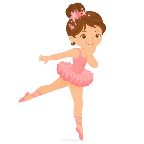 Little ballet dancer making pose 2397110 Vector Art at Vecteezy