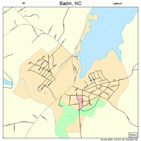 Badin North Carolina Street Map 3702960