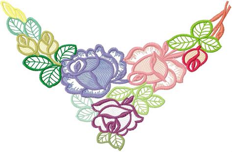 Flower decoration free embroidery 59 - Machine Size; 12.35 x 8.06' embroidery forum | Free ...