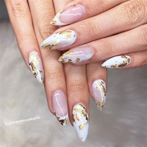 30 Trendy Nails with Gold Foil Designs | Живописные ногти, Искусство золотых ногтей, Фольга для ...