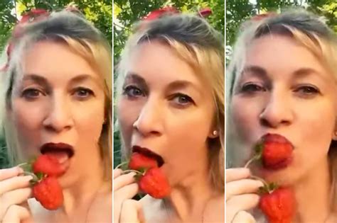 Putin aide Maria Zakharova posts sexy video of herself fondling strawberries