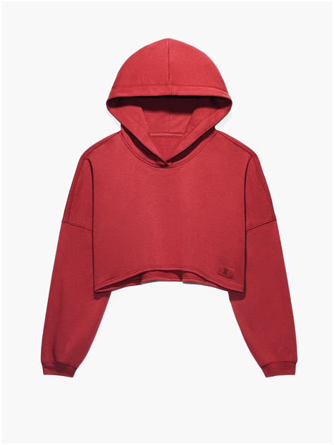 Essential Cropped Hoodie in Red | SAVAGE X FENTY UK United Kingdom