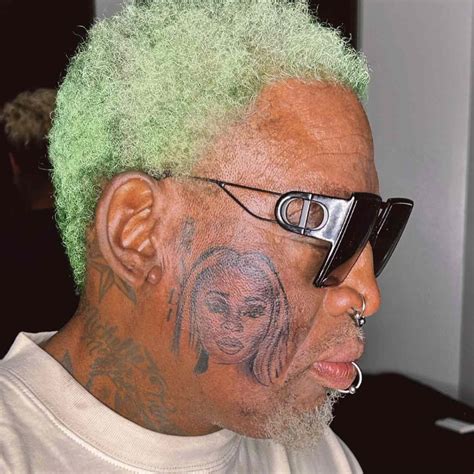 Dennis Rodman Gets Huge Tattoo of Girlfriend Yella Yella on His Face