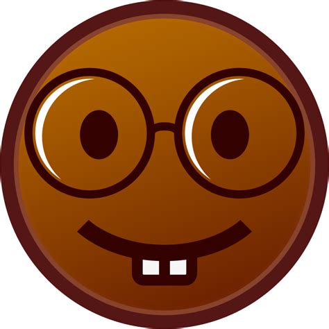 "nerd face (brown)" Emoji - Download for free – Iconduck