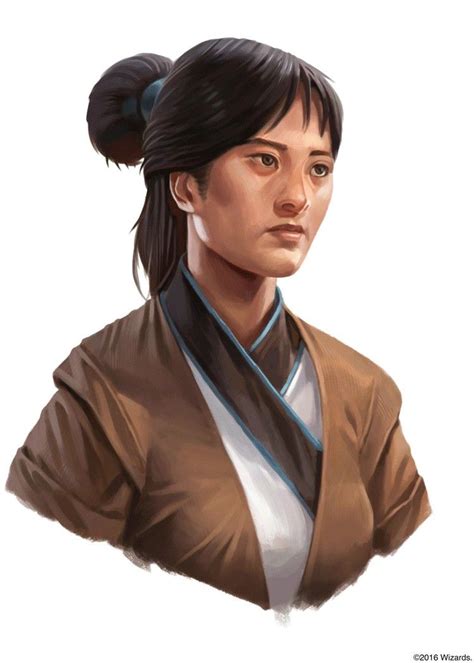 Zi Liang, acolyte of Chauntea - Storm King’s Thunder (D&D 5e) Black hair, young, woman, female ...
