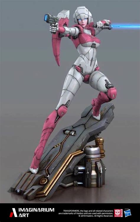 Imaginarium Art G1 Arcee Statue Full Color Image - Transformers News - TFW2005