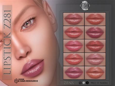 ZENX LIPSTICK Z281 for Sims 4