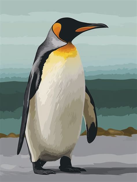 Emperor Penguin Oamaru Blue Penguin Colony Minimalist Illustration 2 Art Print by Energy of the ...