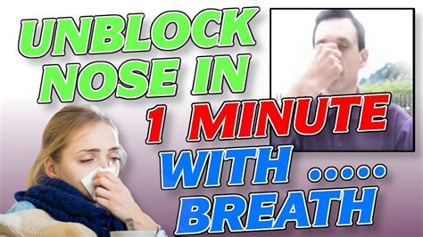 How to Unblock a Blocked Nose in 1 Min Fast (Easy Breathing Exercise ...