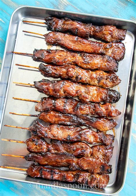 Filipino Barbecue Pork Skewers - Manila Spoon in 2024 | Barbecue pork ...