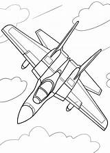 Realistic Fighter Jet Coloring Page  Free Printable sketch template