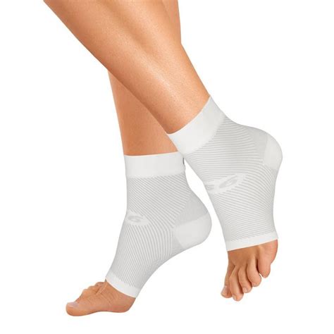 OS1st Orthosleeve FS6 White Compression Foot Sleeves Socks - Plantar Fasciitis Relief | BodyHeal