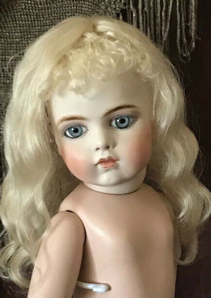 MOHAIR DOLL WIG Hand made by Wendy Feidt Pale Blond Sz 12.5", Bru, Jumeau - $99.00. MOHAIR DOLL ...