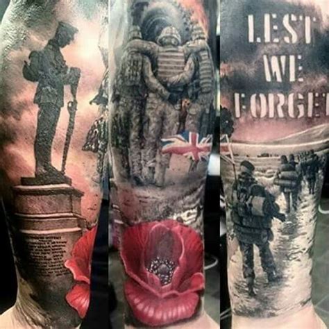 Image result for lest we forget tattoo | Military tattoos, Sleeve ...