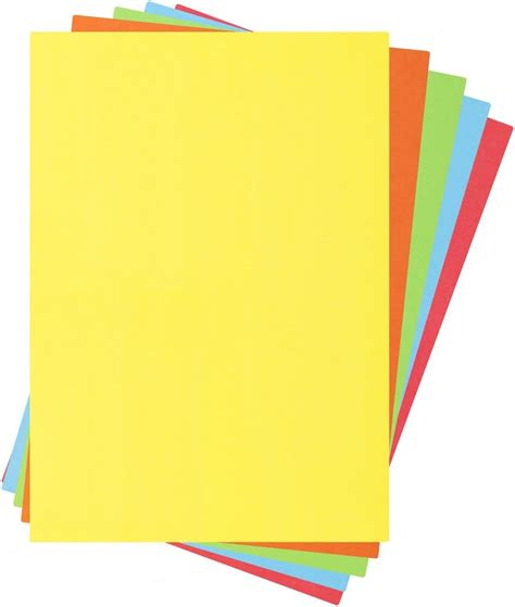 100 folios de papel de diferentes colores brillantes, A4, 80 g/m², color verde A4: Amazon.es ...