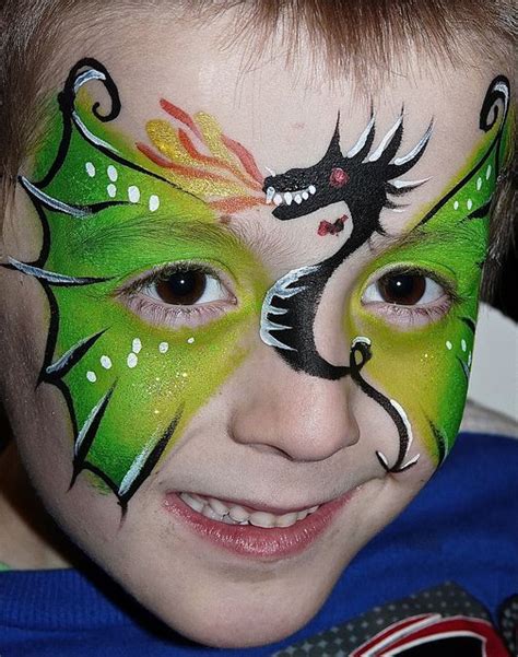 Dragon Face Painting | Face painting easy, Face painting for boys, Face painting designs