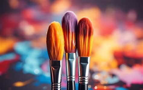 Premium AI Image | Color paint brushes