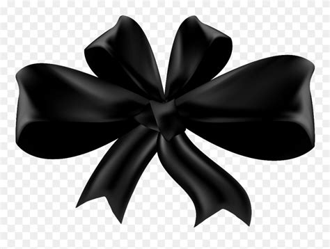 Ribbons Ribbon Bows Bow Black Present Wrapping Gift - Black Ribbon Bow Png Clipart (#5380439 ...