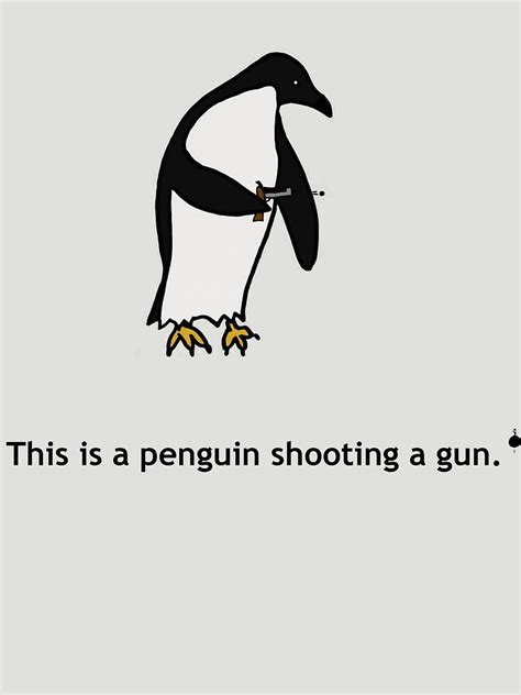 "Penguin with a Gun" T-shirt by oldmanradish | Redbubble