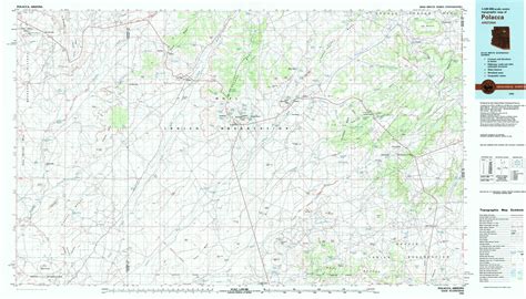 Polacca topographical map 1:100,000, Arizona, USA