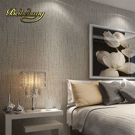 beibehang non-woven roll American straw texture wallpaper for living room bedroom backdrop p ...
