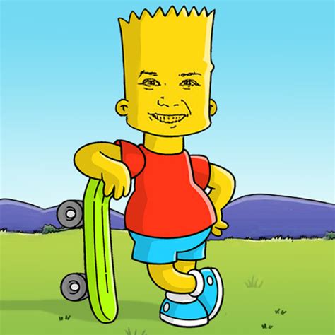 'Bart Simpson' Face in Hole Photo Montage Online