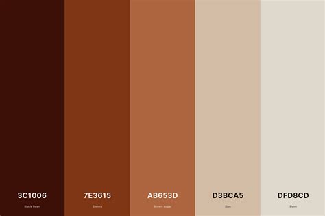 20 Brown Color Palettes with Names and Hex Codes – CreativeBooster