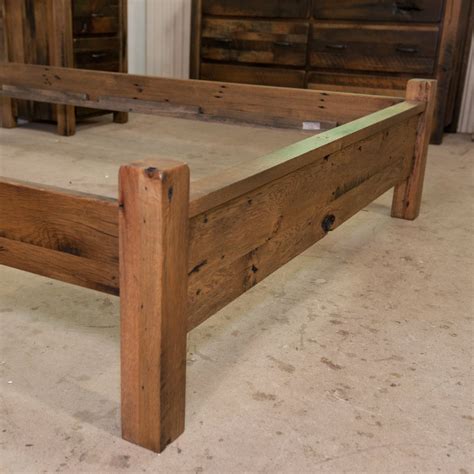 Reclaimed Wood Bed Frame | Rustic Red Door