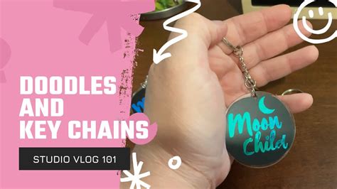 STUDIO VLOG 101 | Learning to Make Acrylic Key Chains | Doodling ...