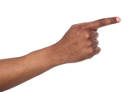 Hand Gestures Man Pointing Away Isolated Stock Photo - Download Image ...