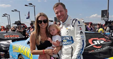 Dale Earnhardt Jr. returns to racetrack with wife and daughter by his ...