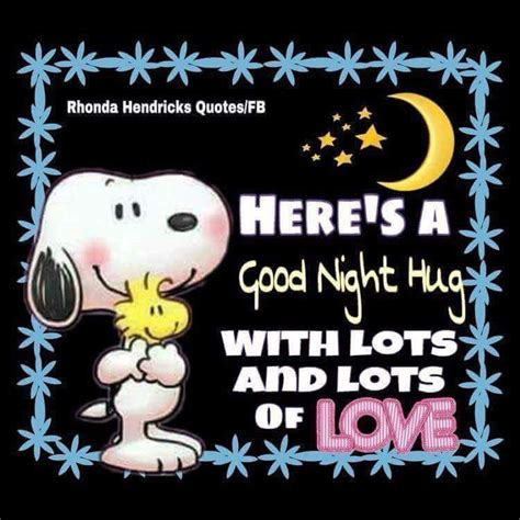 Pin on Snoopy & The Peanuts Gang | Good night hug, Good night greetings ...