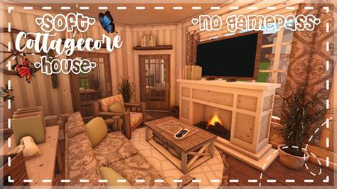 No Gamepass Soft Cottagecore Family House Speedbuild and Tour iTapixca Builds - YouTube