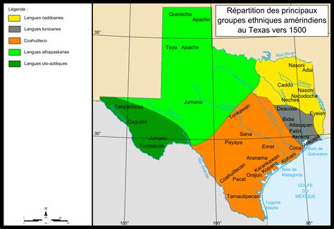 Map_of_Indians_Texas_1500.png (2308×1584) | Facts for kids, History, Map