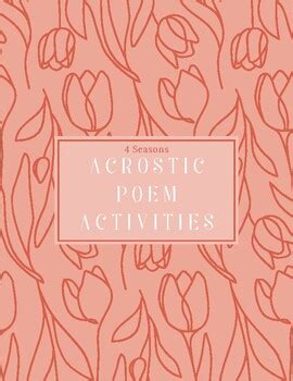 4 Seasons Acrostic Poem Activity Bundle by Susan Stronach | TPT