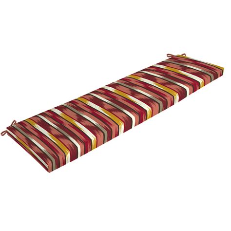 Mainstays Ombre Stripe Red Outdoor Patio Bench Cushion, 46 in. W x 17 in. D x 3 in. H - Walmart.com