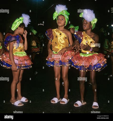 young girls with carnival costumes at night - Rio de Janeiro carnival ...