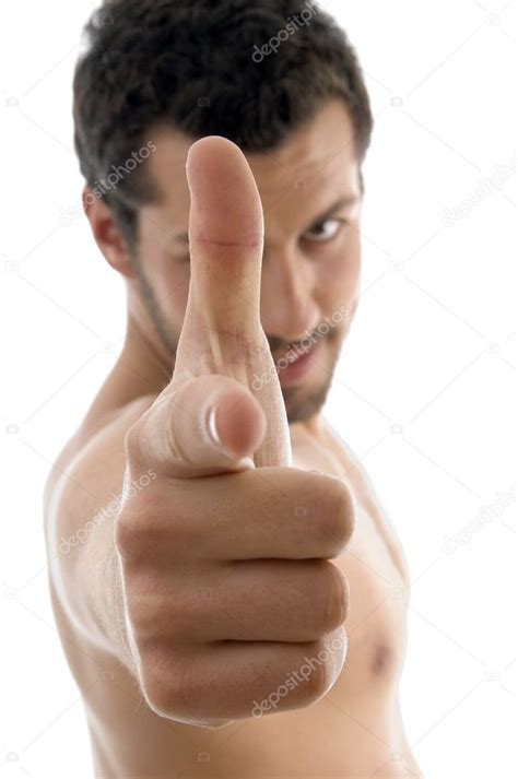 Male pointing gun gesture to camera — Stock Photo © imagerymajestic ...