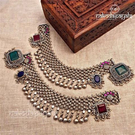 Pure Silver Anklets ~ South India Jewels Indian Bridal Jewelry Sets ...