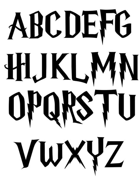 13 Harry Potter Font Stencil Images - Harry Potter Letter Font, Harry Potter Letter Font and ...