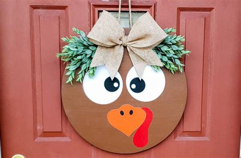 Fall Door Hanger Turkey Door Hanger Thanksgiving Decor Fall - Etsy