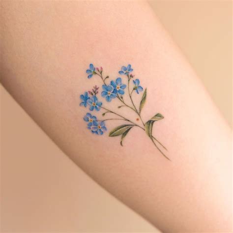 Forget-Me-Not Flower Tattoo Meaning | Tattoos for women flowers, Flower ...