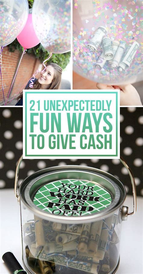 give a gift of cash in a fun way... 21 unexpected ways!! | Wedding gift money, Creative money ...