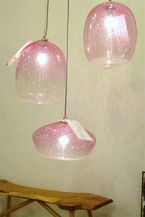 Pink glass pendant lights abc carpet and home Glass Pendant Light, Glass Pendants, Pendant ...