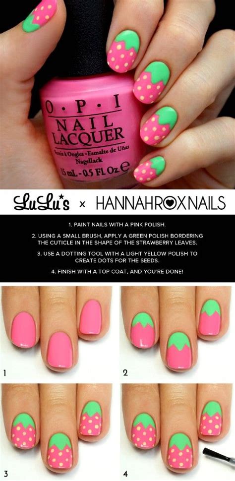 Top 101 Most Creative Spring Nail Art Tutorials and Designs | Nail art, Strawberry nail art ...