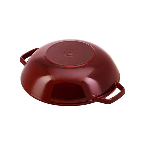 Staub Cast iron 30 cm / 12 inch Cast iron Wok with glass lid, grenadine-red | Official ZWILLING Shop